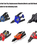 Heavy Duty Rivet Nut Tool Replacement Mandrel Featuring Metric And Sae Threads Built Damn Tough With High Hardness Carbon Steel for various tools.