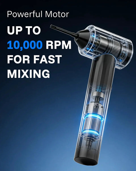 Rechargeable Tattoo Ink Mixer For Microblading And Eyebrow Pigment With All Day Battery Life Pro Grade Motor Three Speeds Includes 105 Mixing Sticks Electric Pigment Agitator For Flawless Color And Smooth Ink showcasing powerful motor up to 10000 RPM for fast mixing