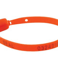 Red Poly Security Seal 8 125 Inch Tamper Evident Plastic Lock Ties Industrial Grade for securing cargo and storage.