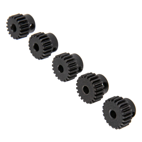 Five Pack 48P Pinion Gear Sets 18T 19T 20T 21T 22T For 3.175mm Shafts Hardened Steel RC Cars