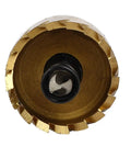 30mm Hole Saw Kit With 73mm Long HSS Cutter, Spring Loaded Twist Drill Bit, front view of saw teeth
