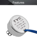 110V Synchronous Turntable Motor 2.5 to 3 RPM 4W CW CCW Direction TYC50 with blue wire and metal casing
