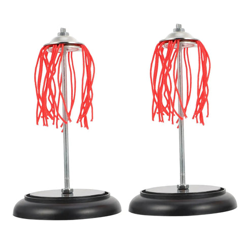 Electric Plume Physics Teaching Kit For Electrostatics Learning Two Pack Hands On Classroom Experiments featuring red strings on stands.