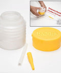 Diatomaceous Earth Powder Duster with 6 Inch Extension Nozzle for effortless DE application, shown with parts and instructional diagram.