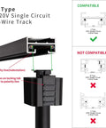 LED Track Lighting Heads Pack Of 6 For Real, 6.5W Each, J Type Compatible Single Circuit Track 120V 2-Wire Polarity Diagram