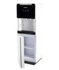 Top Load 3 To 5 Gallon Water Dispenser With Hot Cold And Room Temperature Water, Compact Design With Built In Cabinet Open Door