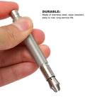 Hand holding Pro Grade Stainless Steel Watch Crown Winder Tool for Manual Mechanical Winding