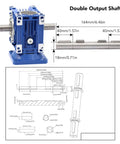 Dual Output Worm Reducer Shaft 18mm Diameter 164mm Length Heavy Duty Bearing Capacity Low Noise High Hardness Premium Alloy Steel diagram