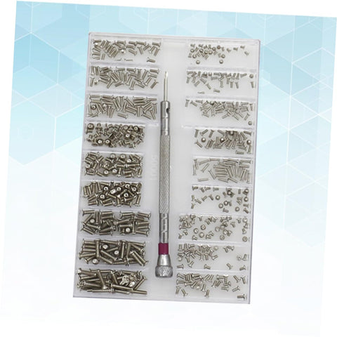 Miniature Screw Kit Set For Glasses Laptops Watches And Electronics With Durable Portable Storage Case, organized by size and style