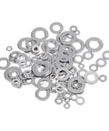 105Pcs Stainless Steel Flat Washers Assortment Kit For DIYers Home Improvement And Furniture Assembly Rust Resistant Built To Last For Outdoor Projects And Heavy Duty Fastening Solutions, assorted sizes