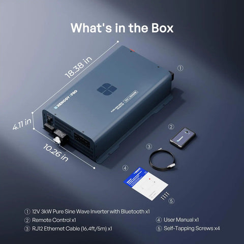 Beast Mode 3000 Watt Pure Sine Wave Inverter 12V To 120V Converts Dc To Ac legit fast with remote and cables in the box.