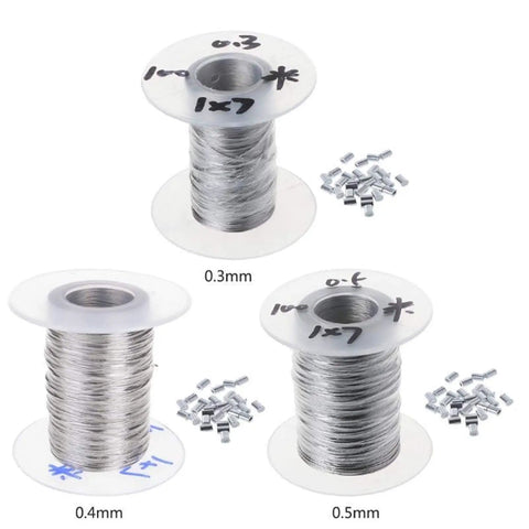 Stainless Steel Wire Rope Kit For Railing And Marine Use 1X7 Construction 304 Grade Stainless Cable 100m Reel Ideal For DIY