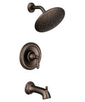 Brantford Tub Shower Trim Kit With Rich Oil Rubbed Bronze Finish showcases 8-inch rainshower head and elegant controls.