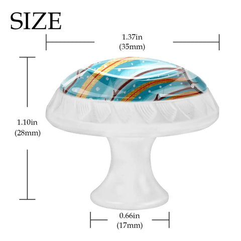 4 Pieces Round Cabinet Door Knobs With Screws Kit For Kitchen Bathroom Bedroom Drawers And Doors, No-Fuss Quick Install, Sturdy Drawer Handles, Modern Classic Hardware Upgrade For Any Cabinet showing size and design details