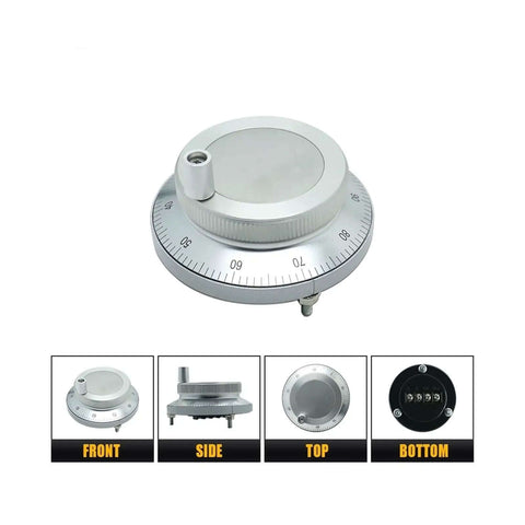 Pro Grade Pulser Handwheel For CNC Machines 5V To 24V 60mm Dial Manual Pulse Generator Hand Wheel With Rotary Encoder 4 Pins Or 6 Pins