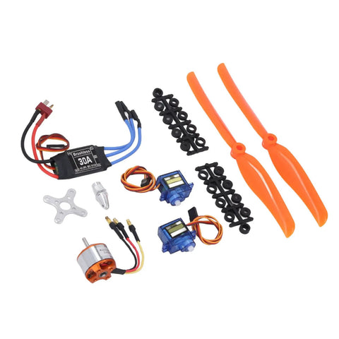 Pro Grade RC Aircraft Accessories Kit With A2212 1400KV Brushless Motor, 30A ESC, SG90 Micro Servo, 8060 Propeller Set