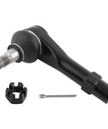 Beefed-Up Front Outer Tie Rod Ends Set For Ford Explorer 2004 2005, Explorer Sport 2001 2003, Explorer Sport Trac 2001 2005, Mercury Mountaineer 2004 2005 Direct Fit Replacement ES3667 black steel tie rod end with castle nut and cotter pin