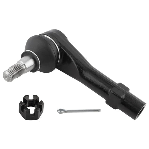 Beefed-Up Front Outer Tie Rod Ends Set For Ford Explorer 2004 2005, Explorer Sport 2001 2003, Explorer Sport Trac 2001 2005, Mercury Mountaineer 2004 2005 Direct Fit Replacement ES3667 black steel tie rod end with castle nut and cotter pin