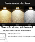 Three color temperature display of Top Shelf 15 Piece Set Of Sleek Black Brass Led Recessed Ceiling Lights 3000K 4000K 6000K.