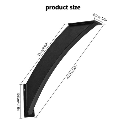 Beefy 4x4 Inch Arc Angle Corner Braces With Mounting Screws, Rugged One-Piece Curved Steel Brackets For Gazebos, Treehouses, Cabins And Patio Structures, 45 Degree Diagonal Supports For Quick And Easy Install