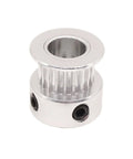 GT2 Timing Belt Pulley 20 Teeth 8mm Bore For 6mm Width Belt, Aluminum Alloy Construction, side angle view