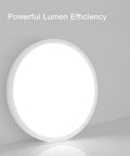 12 Inch Dimmable Flush Mount LED Ceiling Light Fixture Two Pack With Five Color Temperatures shown on surface, bright light output