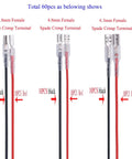 60 Piece Spade Crimp Terminal Kit With 2.8mm 4.8mm And 6.3mm Female Connectors Insulated Sleeves