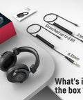 Studio Monitor Headphones For Recording With 50mm Drivers, Wired Over Ear Headphones With Detachable Cables For 3.5mm Or 6.35mm Jacks