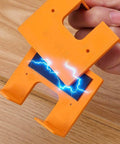 Close-up of Cabinet Door Mounting Jig With Magnetic Locking For No Drill Installation, highlighting its magnetic feature.