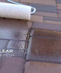 Straight Up Hella Durable Crystal Clear Paver Sealer And Concrete Masonry Guard Water Based Acrylic Coating That Locks Out Grime And Keeps Patios Looking Fresh In A Five Gallon Size applied to paver stones.
