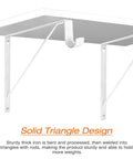 Rock Solid Heavy Duty Closet Shelf And Rod Brackets Wall Mounted Storage Supports Built Like A Tank For Sweet Home Setups White L Shape Brackets with sturdy triangular design.