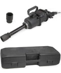 Beast Mode 4000 Ft-Lb 1 Inch Drive Air Impact Wrench Gun Long Shank Heavy Duty Truck Tool With Two Sockets Carrying Case NPT Inlet