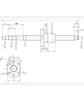 SFU1204 Ball Screw With Single Ball Nut For CNC Parts technical drawing, dimensions and specifications shown.