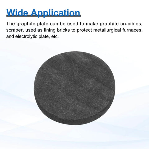 Heavy Duty Round Graphite Block Disk Ingot High Purity Graphite Electrode Plate Sheet 14x2mm for Melting Casting Electrolysis