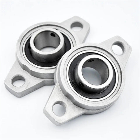 Pair Of Pillow Block Bearings Mounted Units Fit For KFL000 KFL006 Series Providing Bore Sizes From 8mm Up To 30mm Made Of Solid Zinc Alloy To Deliver Wicked Smooth Rotation Under Heavy Loads With Dust Sealing Rock Solid Durability For Your Gear. 2-bolt zinc alloy pillow block bearings, sealed, for shafts