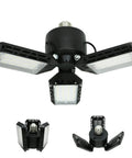 Beast Bright 80W LED Garage Light with 8000 Lumens and 6500K Daylight, three adjustable panels, E26 E27 base, 360-degree coverage
