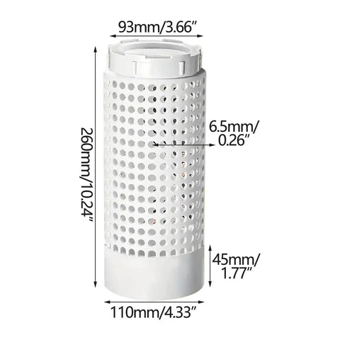 Diagram of Two Gallon Inground Garden Compost Bin With Lid For Small Yards And Raised Beds, Durable PVC Outdoor Waste Reducer