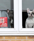 Pet Rescue Inside Sticker For Home Safety, Fire Emergency Alert Decal For Doors And Windows, 5x4 inch vinyl sign with dogs inside