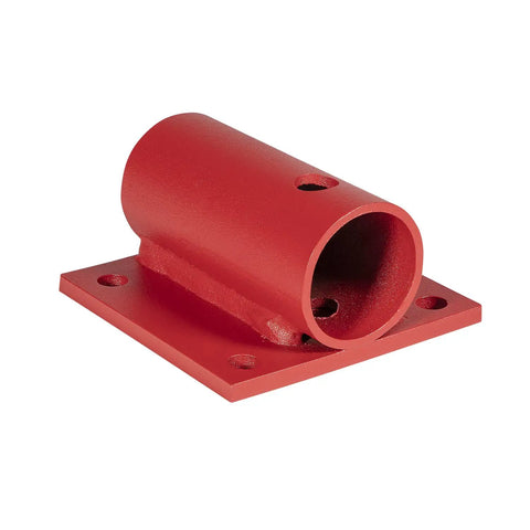 Red base component of Transmission Holding Fixture Tool with mounting holes, part of a tool for a wide range of transmissions, Replacement For T-0156-B.