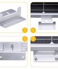 Z Mounting Brackets For Solar Panels 50W To 300W Set Of 4 Durable Aluminum Racks For Roofs RVs Boats Trailers And Off Grid Installations