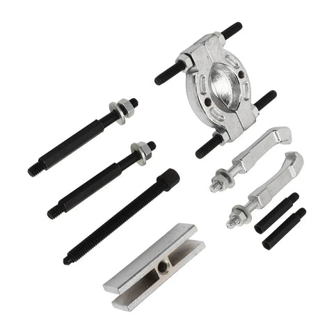 Sick Nine Piece Steel Bearing Puller Tool Set For Auto Repair Removing Front Wheel Hubs Axles And Shafts Includes Storage Box For Mechanics Making Quick Work Of Stubborn Jobs Beneath Your Car Chassis Smoothly Right Now, 9-piece steel bearing puller kit