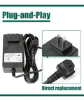 Replacement 29V 2A Switching Power Supply Adapter For Your Recliner Sofa Lift Chairs 2 Pin Connector With 90 Degree Plug Compatible With KDDY008M KDDY001 KDDY008 KDDY008F ZBHWX-A290020A W52RA73-290018 HXY-270V2220A, black AC/DC adapter