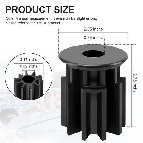 Heavy Duty Boat Seat Pedestal Bushing Adapter For Hi Lo Two And Three Eighths Inch Post Replacement Fits Springfield Marine Hi Lo Seat Swivel Mount With High Strength Plastic Built Tough Marine Grade Bushing, 2.35 x 2.73 in