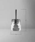 All In One Bike Cassette Tool Kit With Chain Whip, Freewheel Remover And Lockring Extractor shown in silver with dimensions