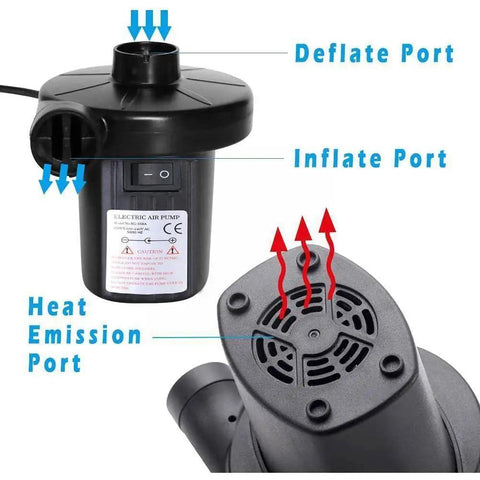 Portable Electric Air Pump Mini 12v Compressor Inflator With 3 Nozzles For Mattress Boat Camping Toys Vacuum Seal Bags Home Outdoor Use Lightweight Durable Easy Carry