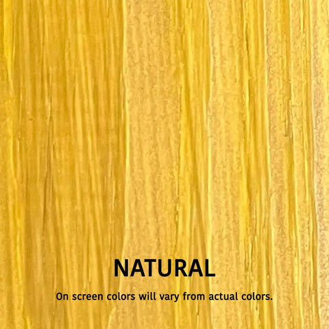 Real Deal Heavy Hitter Water Based Wood Stain And Sealer natural wood finish sample showing semi-transparent hue.