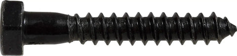 Outdoor Grade 5/16 x 1-1/2 Inch Hex Lag Screws Black Finish Heavy Duty For Gates Straps And Hinges Durable Steel 6 Pack