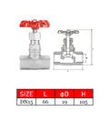 Beefy 1/2 Inch DN15 Stainless Steel Gate Valve Shut Off Valve For Water Oil Gas With Female Threaded Connection 304 Stainless Steel