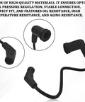 Premium Replaceable Fuel Pressure Regulator Vacuum Hose For Chevy Avalanche Yukon Sierra Tahoe With Throttle Body Gasket Kit And Cleaner Oil Tube Testing Tool, black rubber hose