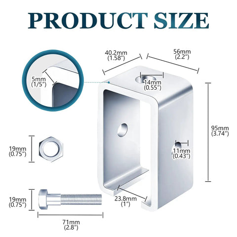Heavy Duty Channel Trolley Track Hanger Brackets For Unistrut Strut System With 3/8 Inch Bolts And 1200 Lb Load Rating Four Pack For No Sweat Shop Builds And Rock Solid Job Site Rigging